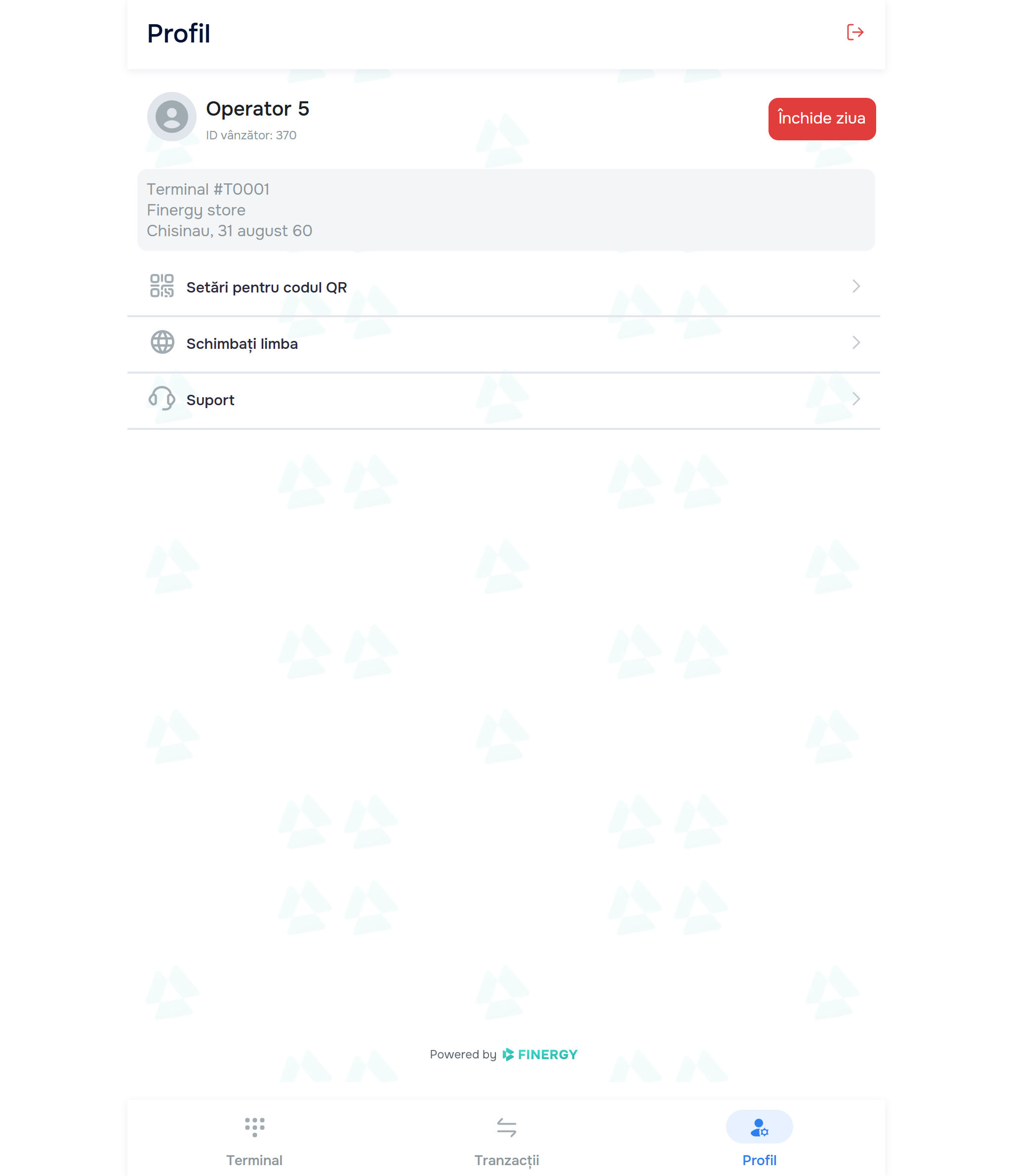 Profil — link „Schimbați limba”